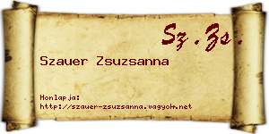 Szauer Zsuzsanna névjegykártya