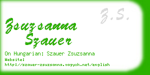 zsuzsanna szauer business card